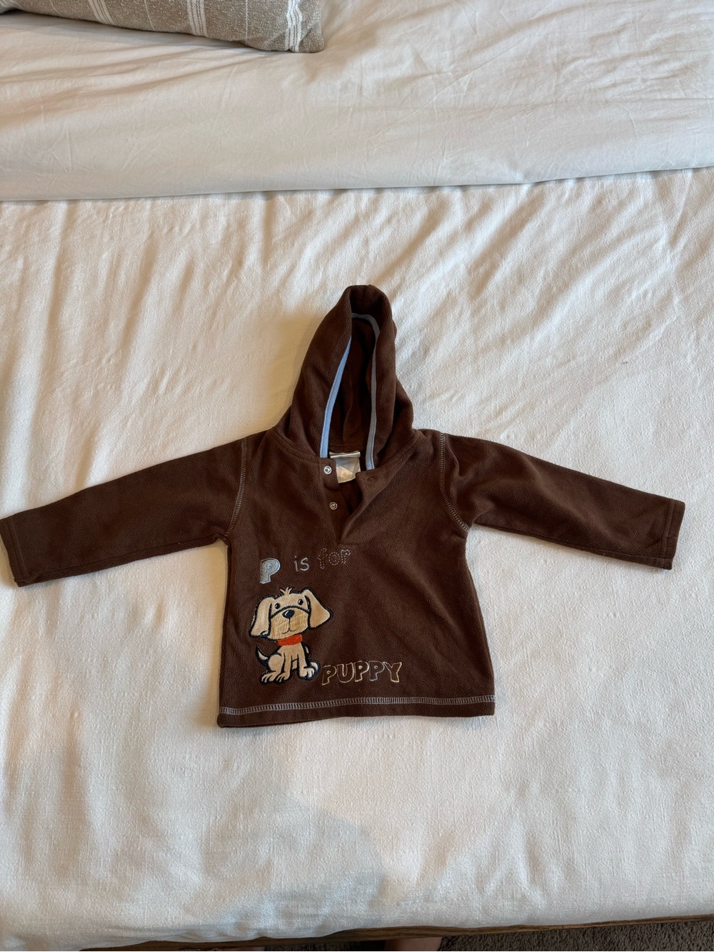 Brown Puppy Hoodie Top for Babies
